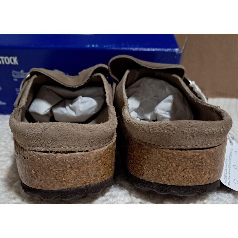 Birkenstock BUCKLEY Suede Clog GRAY TAUPE Narrow EU 40 NEW - Picture 7 of 16